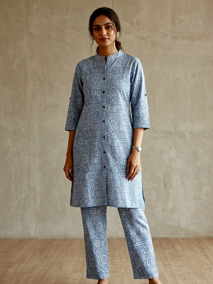 Exclusive Aarong Cotton Two-Piece Kurti & Pant Set